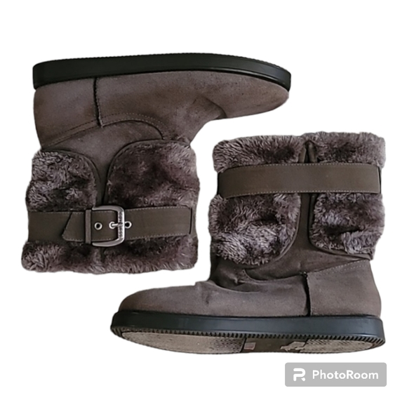 G by Guess GGamblr sz8 womens gray faux suede ankle boot outdoor winter - Picture 1 of 5